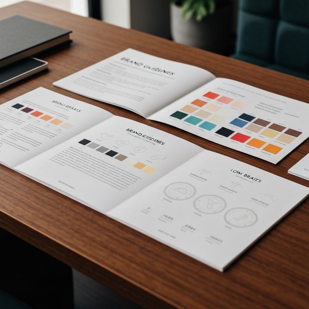 Brand guidelines and mood board materials